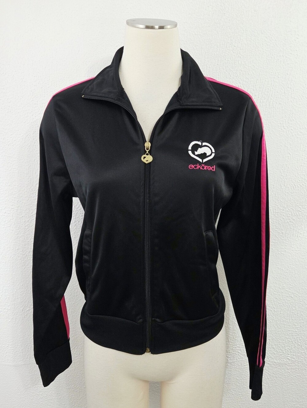 Vintage Y2K EckoRed Marc Ecko pink black track jacket women's size large